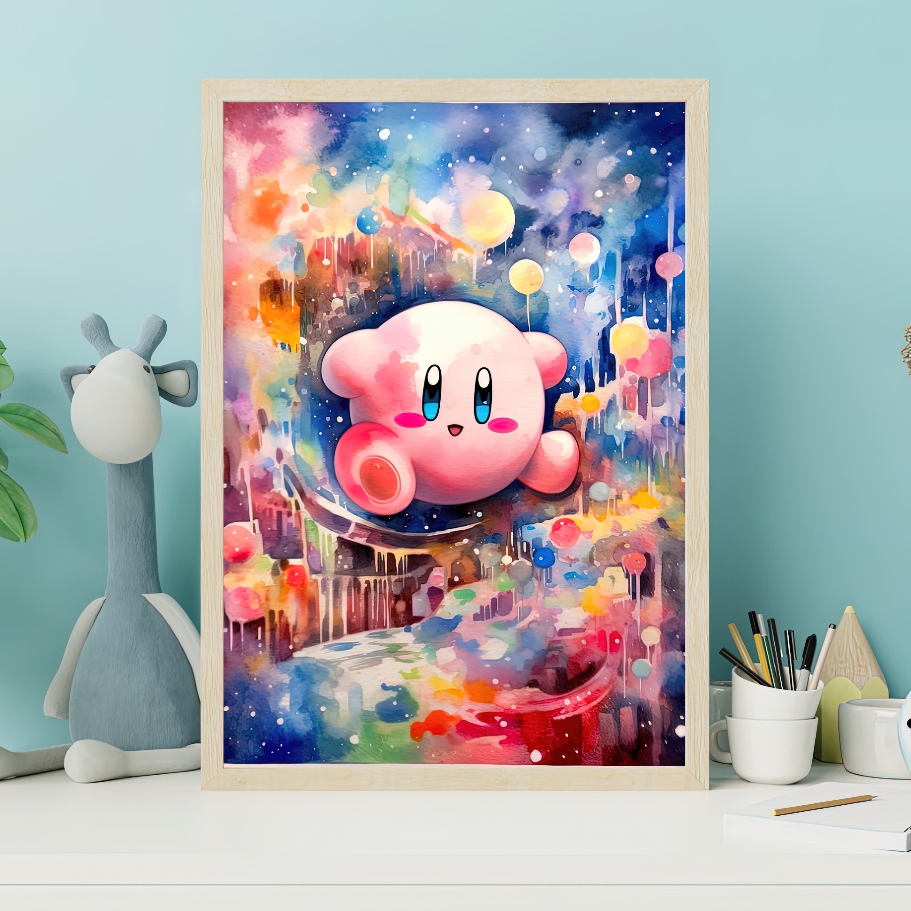 Kirby and Friends Art Print Poster -  Portugal