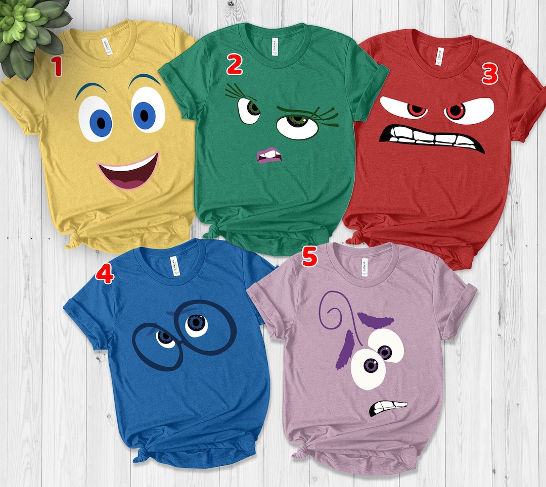 Inside Out Characters Costume/inside Out Shirt/inside Out Etsy Australia