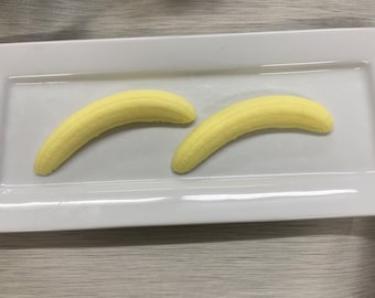 バナナ半分ワックス埋め込み