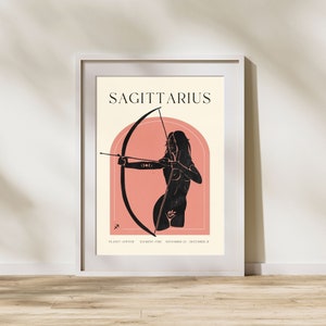 SAGITTARIUS Print, Horoscope Zodiac Printable Art, Astrology Art, Star Sign Art, Sagittarius Poster, Sagittarius Gift, DIGITAL DOWNLOAD