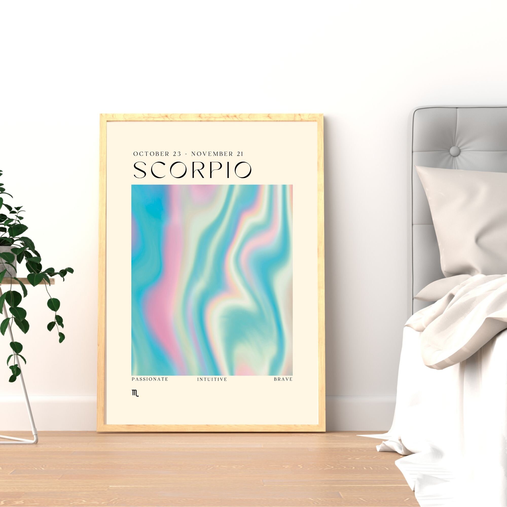 SCORPIO Art Print, Horoscope Zodiac Printable Art, Astrology Art, Star Sign Energy Art, Scorpio Poster, Scorpio Gift, DIGITAL DOWNLOAD