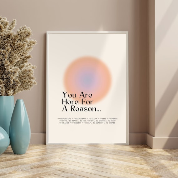 Aura Energy Wall Art, Positive Energy Art Print, Positive Affirmations, Intuition, Self Love Poster, Law Of Attraction, DIGITAL DOWNLOAD