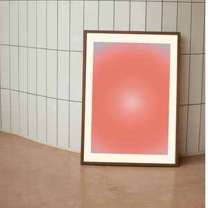 Orange Aura Poster, Retro Gradient Poster, Spiritual Poster, Aura Wall Art, Grainy Gradient, Retro Print, Energy Print, DIGITAL DOWNLOAD