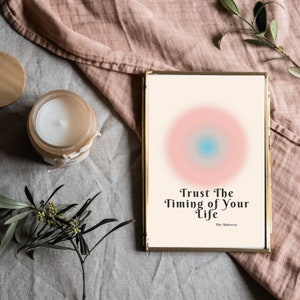 Manifestation Art Print Poster, Aura Energy Gradient Poster, Positive Quote Poster, Law of Attraction, Affirmation Print, DIGITAL DOWNLOAD