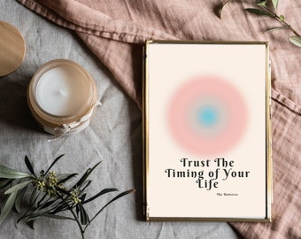 Manifestation Art Print Poster, Aura Energy Gradient Poster, Positive Quote Poster, Law of Attraction, Affirmation Print, DIGITAL DOWNLOAD