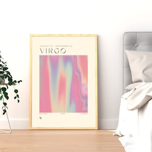 VIRGO Art Print, Horoscope Zodiac Printable Art, Astrology Art, Star Sign Energy Art, Virgo Poster, Virgo Gift, DIGITAL DOWNLOAD