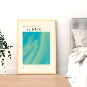 TAURUS Art Print, Horoscope Zodiac Printable Art, Astrology Art, Star Sign Energy Art, Taurus Poster, Taurus Gift, DIGITAL DOWNLOAD