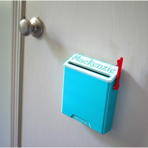 FAMILYGRAM Mini Mailbox for Home, School, Office, Kids Playhouse | Customizable | Wall or Door Hanging | 20+ Color Options