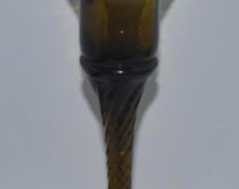 Copas de vino de vidrio artístico de 25 cm (10 pulgadas) de color verde.