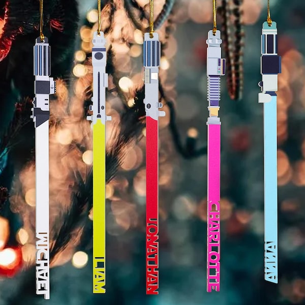 Lightsaber Ornament Svg Etsy