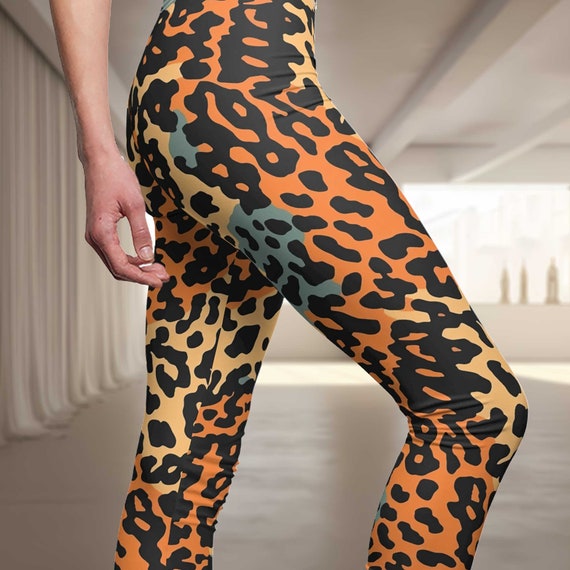 On The Go Supersoft Cheetah Print Leggings for Women (S-M) Brown at Amazon  Women's Clothing store
