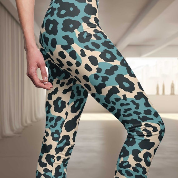 animal print activewear leggings