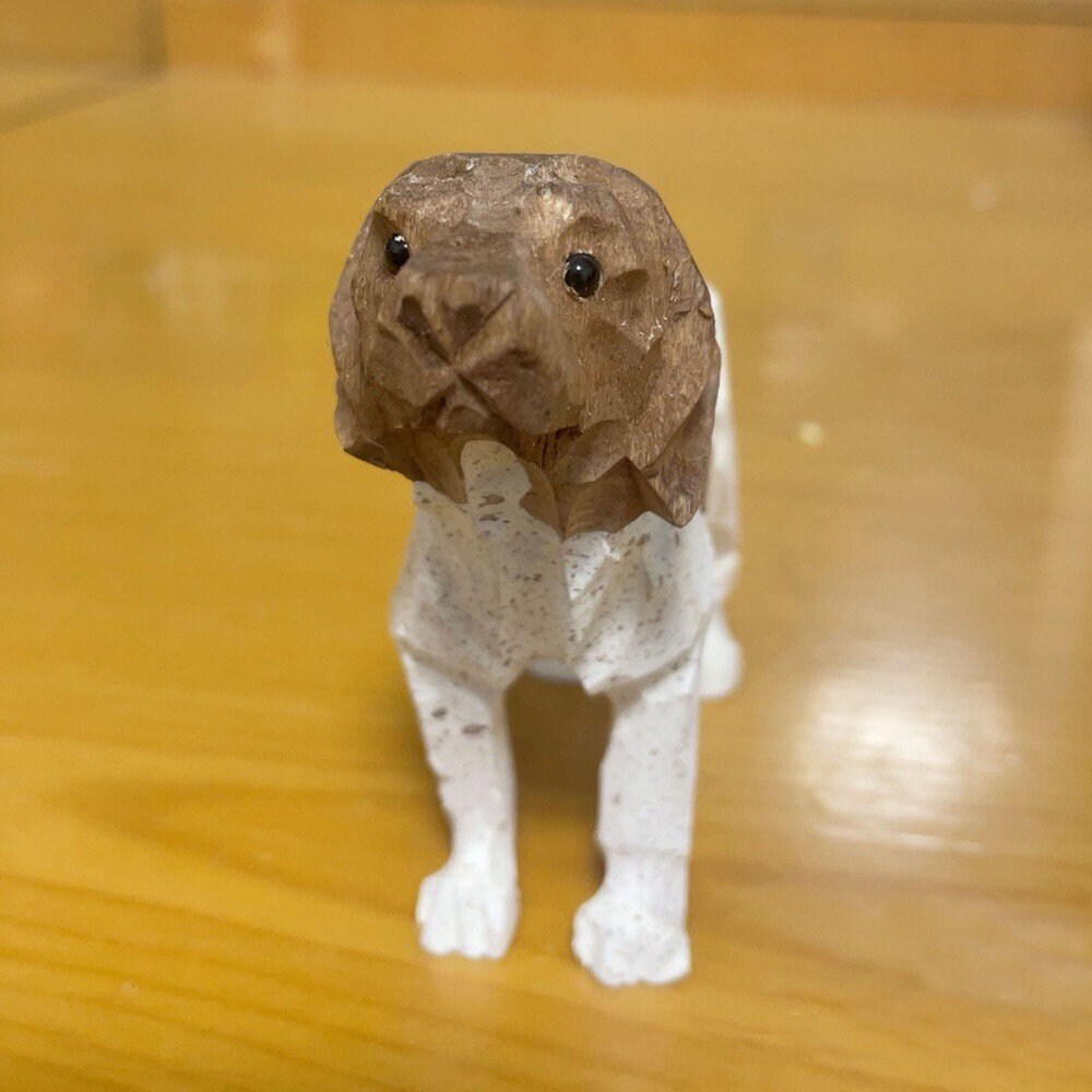 Handmade Wooden Dog Statue, Dog Figurines, Wooden Dog, Wooden Dog, so