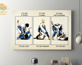 Brazilian Jiu-Jitsu It's Not A Phase Framed Canvas, Unframed Poster, Jiu Jitsu Canvas, Jiu-Jitsu Poster, Brazilian Jiu Jitsu Wall Decor