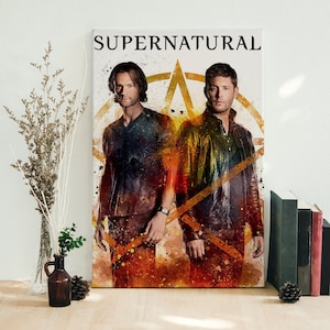 Supernatural Tv Show Drama Fantasy Movie Framed Canvas, Unframed Poster, Supernatural Canvas, Supernatural Lovers Gift, Movie Poster