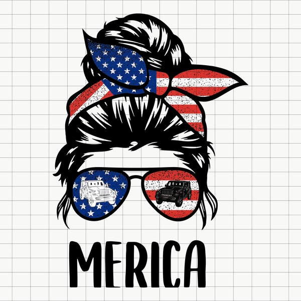 Jeep Merica 4th Of July Matching Tee Mother & Daughter messy svg