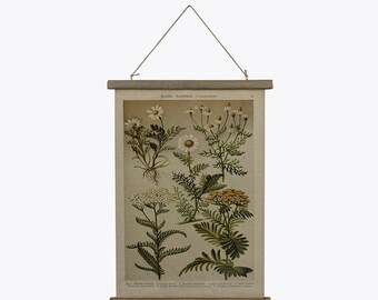 Cintres d'affiches en bois, cadre suspendu d'affiches vintage pour murs, imprimés de plantes, cartes, rouleaux et œuvres d'art sur toile