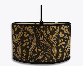 Bamboo Lamp Shade Vintage Plants Pattern Light Cover for Floor Table Lamps in Living Room Bedroom Office ,Ceiling Lamp shade E27