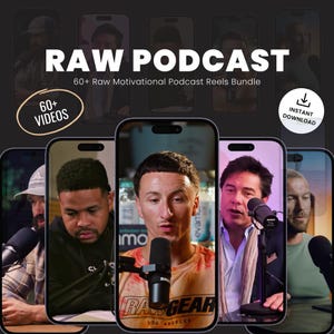 Rohe Podcast-Motivationsband - Sofort-Downloads, Viral Reels und Reels Vorlagen