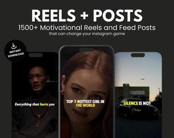 1500+ Motivational Reels Bundle - Instant Downloads, Viral Reels, and Reels Templates