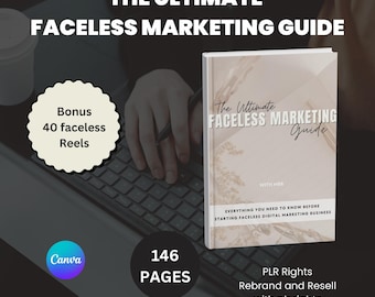 Faceless Digital Marketing Guide: MRR, PLR + Freebie (DFY)