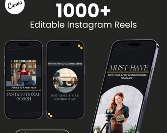 Más de 1000 plantillas de carretes de vídeo de Instagram, citas motivacionales, diseños de Canva / paquete de descarga digital