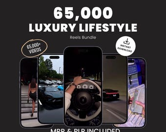 65.000+ Viral Luxuriöser Lifestyle Videos Reels, Autos, Yacht, Flugzeug, Millionär, TikTok, Instagram, YouTube, Digitales Marketing