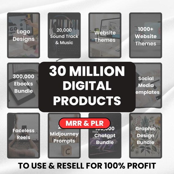 30+ Million Digital Products To Sell on Etsy Ideas 2025 Digital Downloads Passive Income mrr plr