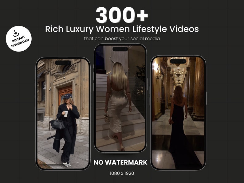 Rich luxury women reels | Luxury reels for tiktok instagram - Instant Download | Luxury rich women reels for instagram