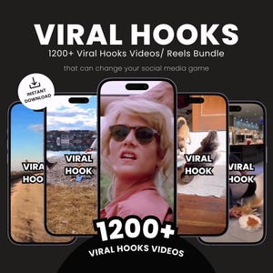 1200+ Viral Video Hooks Bundle: Attention-Grabbing Content (Digital Download)
