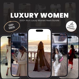 Más de 1000 reels de mujeres de lujo sin rostro, reels de estilo de vida enriquecedor para mujeres, reels de lujo para Instagram y TikTok, dfy