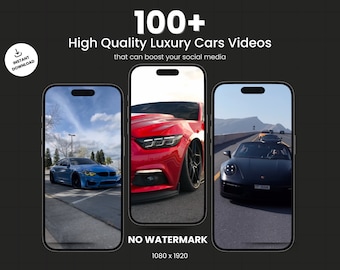 Más de 100 carretes de autos de lujo / Carretes de autos de lujo para instagram / Carretes de lujo para tiktok instagram - Descarga instantánea