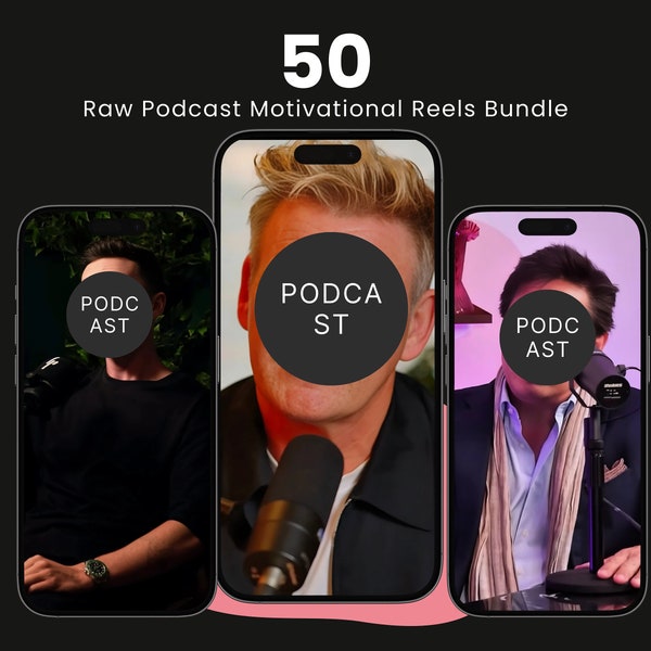 Motivation podcast reels podcast motivation reels motivational reels for tiktok instagram - Instant Download