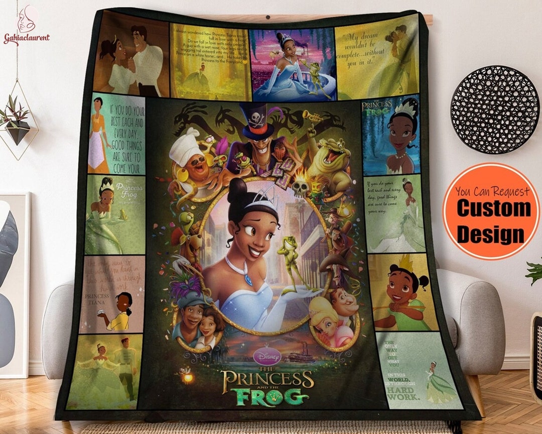 Tiana Princess and the Frog Fleece Blanket, Tiana Lovers Fleece Blanket