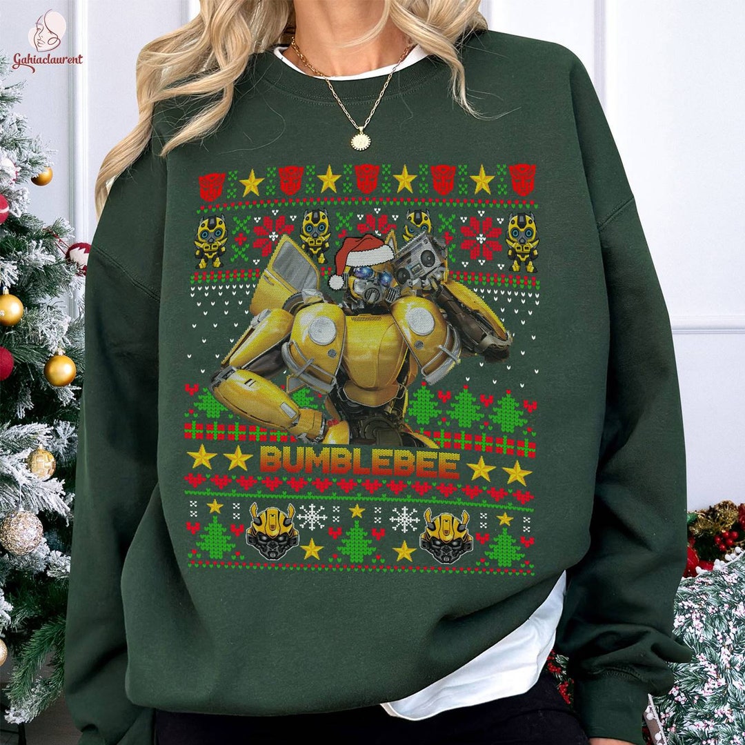 Optimus Prime Bumblebee Ugly Xmas Sweater Transformers Etsy