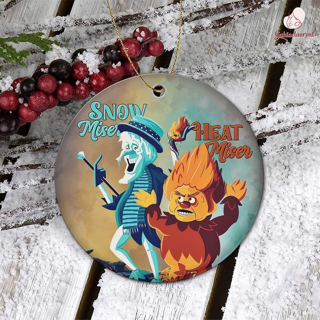 Miser Brothers Christmas Ornament, Heat Miser Ornament, Snow Miser
