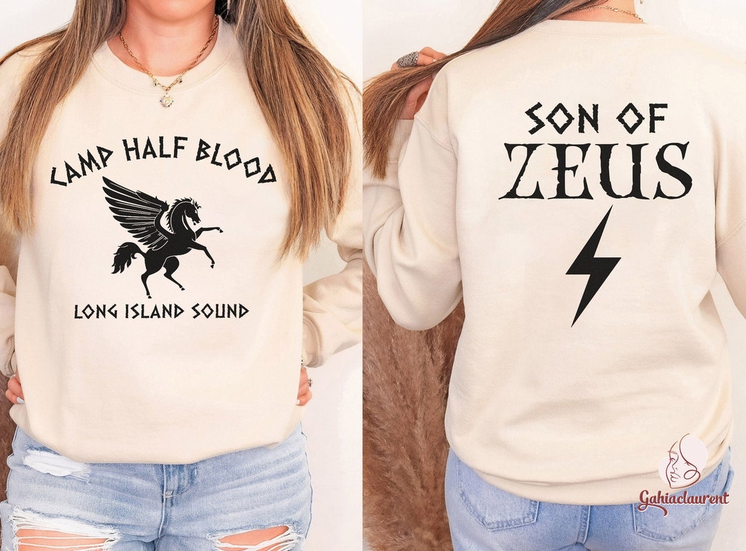 Camp Half Blood Sweatshirt Son of Zeus Sweatshirt Percy Etsy
