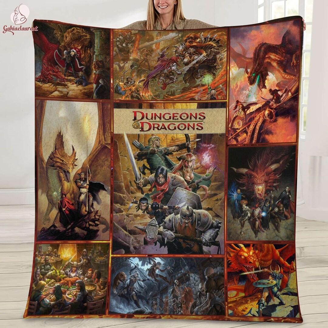 Dungeons & Dragons Blanket Merch Dungeons Master Fleece Blanket DND
