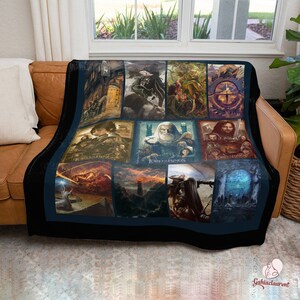 Movie L-Lord of The Rings H-Hobbit Soft Plush Blanket,Flannel Blanket Throw  Blanket for Living Room Bedroom Bed Sofa Cover Child