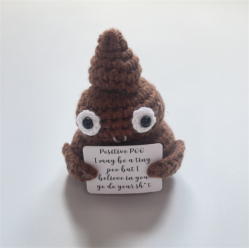 Crochet Positive Poo Cute Poo Decor Crochet Poo Emotional Etsy