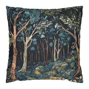 Cojín de bosque de William Morris, cojín botánico vintage, cojín de inspiración natural, decoración de sofá, funda de almohada, funda de cojín para sofá