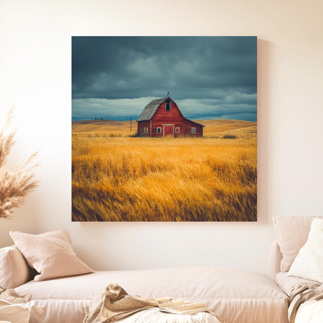 Old Barn Wall Art, Rustic Farm Poster, Vintage Rural Framed Poster ...