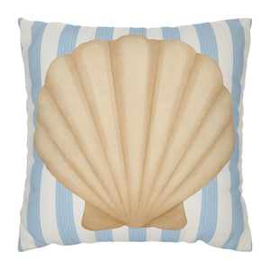 Coastal Seashell Pillow, Beach Accent Pillowcase, Ocean Inspired Throw Pillow, Marine Style Pillow Cover, Seaside Summer Decor