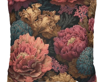 Cojín con estampado de arrecife de coral, cojín con acento costero, funda de cojín inspirada en el océano, funda de cojín decorativa, decoración náutica para el hogar, casa de playa