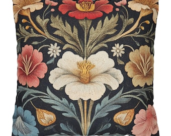 Floral William Morris Pillow Cover, Vintage Cushion, Nature-Inspired Throw Pillow, Decorative Pillow, Floral Accent Pillow Sofa Couch Pillow