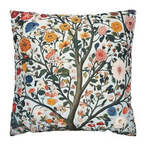 Floral Branch Pillow Cover, William Morris Inspired Accent Pillow, Vintage Botanical Throw Pillow, Elegant Nature Pillowcase, Flower Pillows