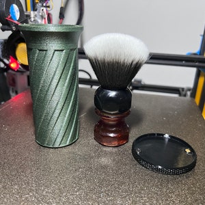 Shave Brush Magnetic Travel Case 3D Printed