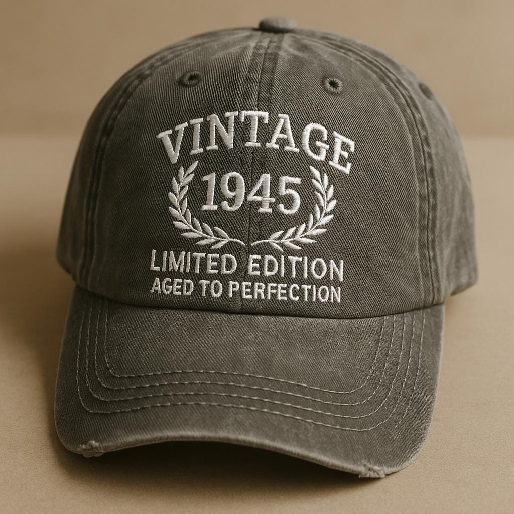 80th Birthday Trucker Hat – All American Classic Snapback With Vintage Design, Adjustable Fit - View #4