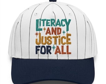 Custom Literacy Advocate Baseball Cap Reading Education Support Embroidered Hat Teacher Librarian Awareness Gift
