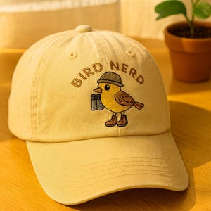 Bird Nerd Embroidered Hat: Funny Birdwatching Baseball Cap